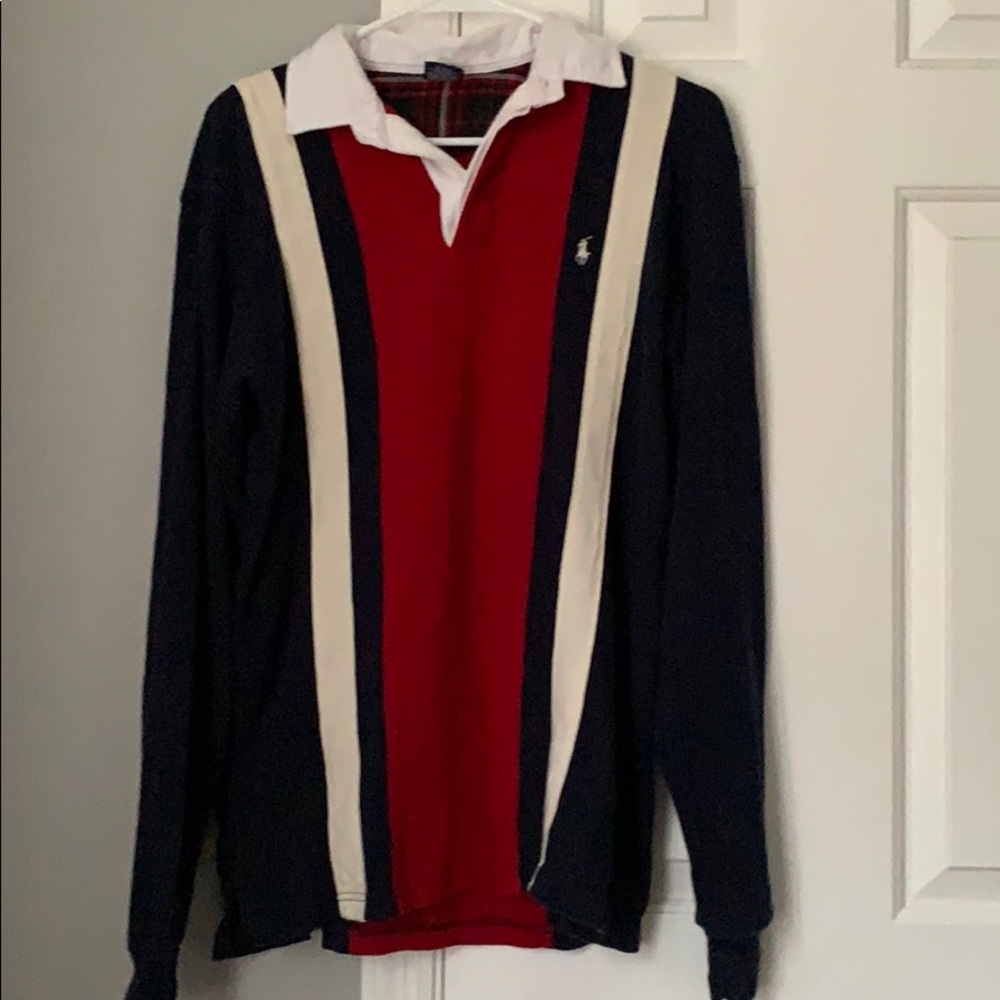Polo rugby jersey sweater size medium shirt collar